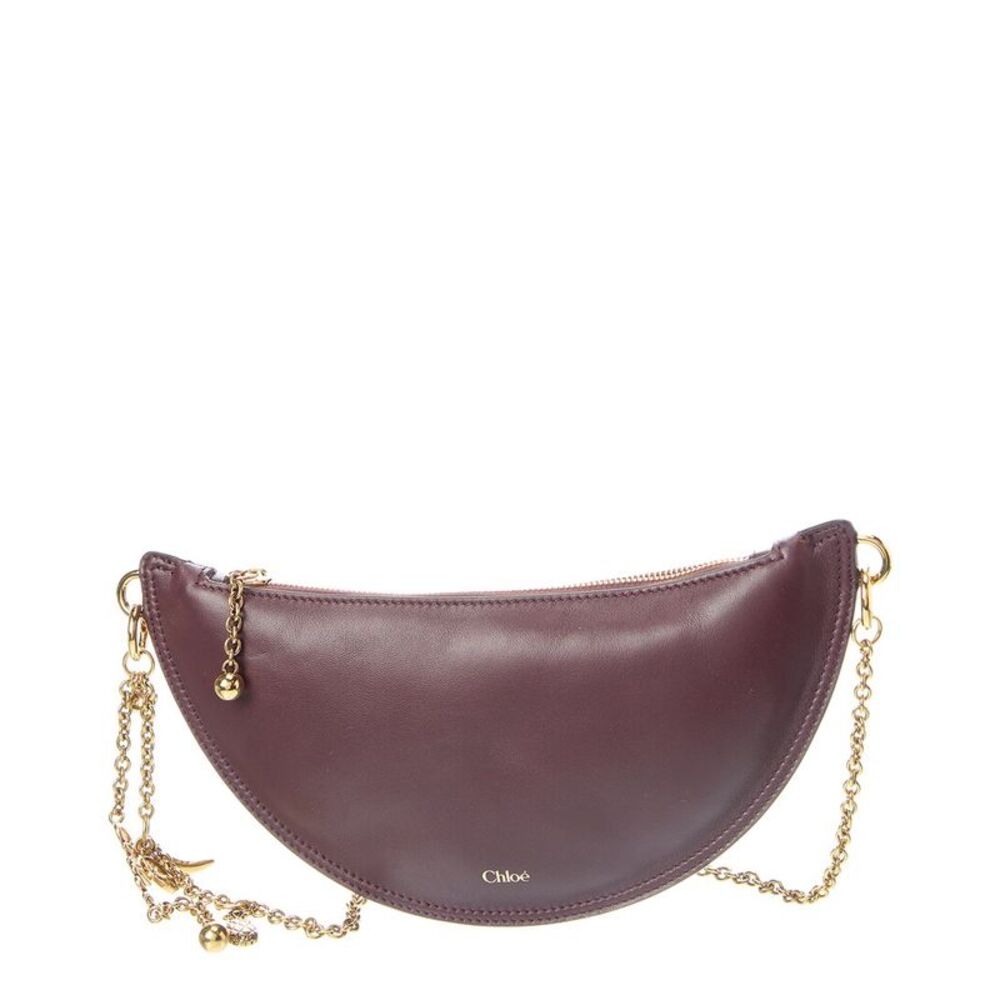 Chloé Icons Mini Leather Hobo Bag, Red